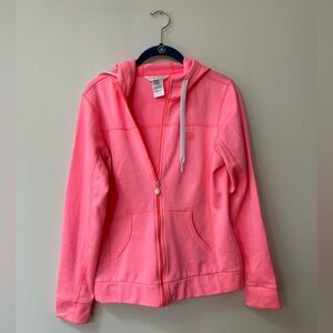 Under Armour Neon Pink Zip-Up Hoodie